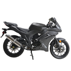 125cc Motorcycle Adults Gas Powered Bike Manual Transmission,17” Wheels