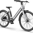 Load image into Gallery viewer, Silver Bird electric bike with sleek design and step-through frame viewed from the side.