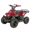 Load image into Gallery viewer, Red 110cc ATV 2x4 with rugged tires and protective frame.