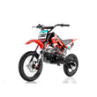 Load image into Gallery viewer, Red and black Apollo dirt bike with number 32 displayed, featuring knobby tires and sleek design for off-road racing.