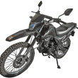Load image into Gallery viewer, Black Hawk off-road motorcycle with knobby tires and sleek design for adventure riding.