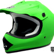 Load image into Gallery viewer, Bright green motocross helmet with mesh interior and visor, featuring Hard Head Helmets logo.