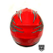 Load image into Gallery viewer, HHH DOT Youth & Kids Helmet for Dirtbike ATV w/VISOR-Red-Flame-USA