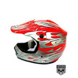 Load image into Gallery viewer, HHH DOT Youth & Kids Helmet for Dirtbike ATV w/VISOR-Red-Flame-USA