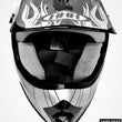 Load image into Gallery viewer, HHH DOT Youth & Kids Helmet for Dirtbike ATV w/VISOR-Black-Flame-USA