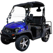 Load image into Gallery viewer, Blue off-road utility vehicle with a canopy and rugged tires for outdoor adventures.