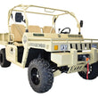 Load image into Gallery viewer, Beige Massimo Warrior 800 UTV with off-road tires and front winch, side view.