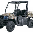 Load image into Gallery viewer, Camouflage utility vehicle with off-road tires and open cabin design, suitable for outdoor adventures and rugged terrains.