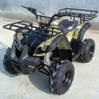 Load image into Gallery viewer, Four-wheeled all-terrain vehicle with camouflage design parked on concrete surface.