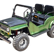 Load image into Gallery viewer, Green off-road mini jeep with four seats and rugged tires.