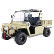 Load image into Gallery viewer, All-terrain vehicle with a front winch and open seating, designed for rugged outdoor environments.