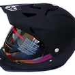 Load image into Gallery viewer, Black motorcycle helmet with a tinted visor and aerodynamic design on a white background.