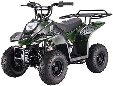 HHH Upgraded 110cc Fully Automatic Gas ATV Youth Strong 4 Wheeler for Kids Children Youth (New Tree Camo-Factory Packaged