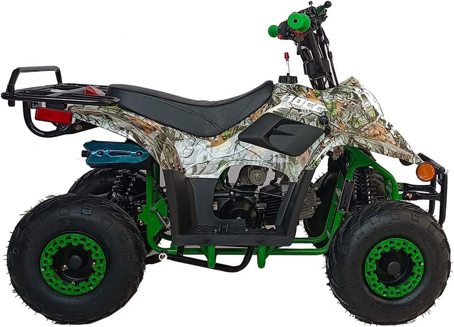 HHH Upgraded 110cc Fully Automatic Gas ATV Youth Strong 4 Wheeler for Kids Children Youth (New Tree Camo-Factory Packaged