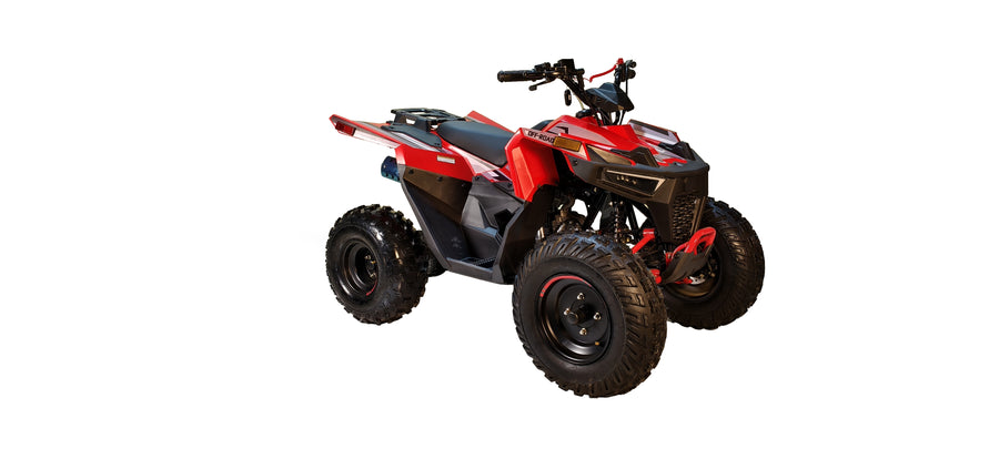 HHH 125cc Premium Sporty Edition ATV |125cc Gas Powered Youth Quad | Fully Automatic with Reverse | 4-Stroke Air-Cooled Engine | Electric Start with Big Tires 19"/18".