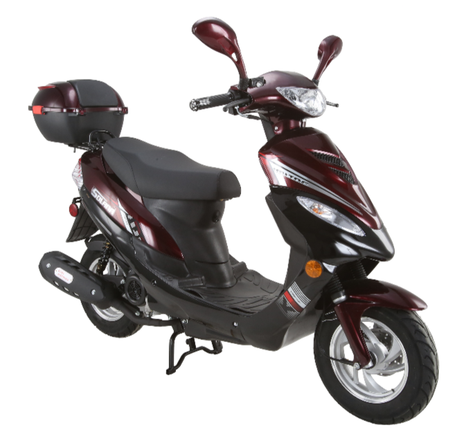 HHH Scooter Vitacci Solana 49cc / 50cc Scooter Automatic Street Legal Scooter Moped  with Matching Trunk ( CARB Approved for California )