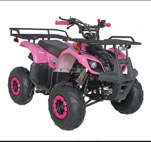 HHH 125cc Utility ATV with Reverse LED Lights Big Size ATV for Youth Adults Quad Big Tires