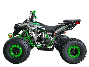 HHH 125cc ATV Quad Youth Utility Style ATV 125cc Fully Automatic w Reverse Gas ATV 4 Wheeler Big Tires19/ 18"