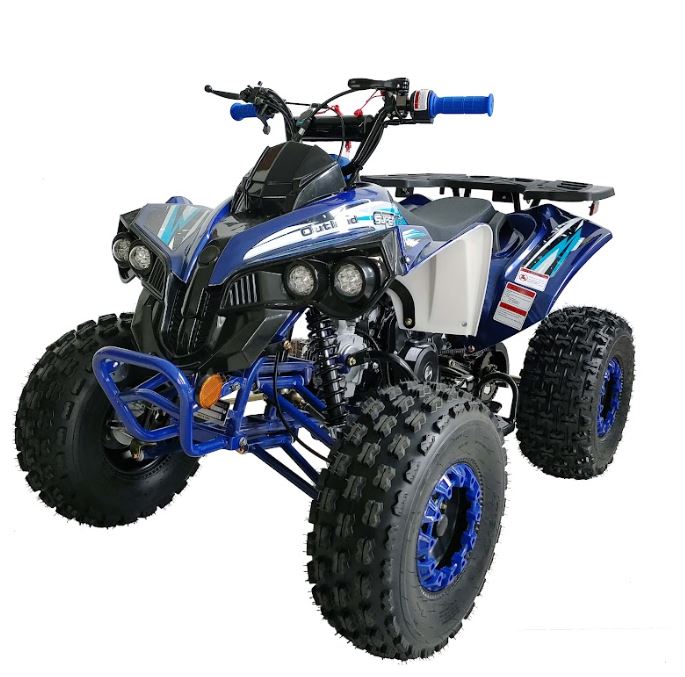 HHH 125cc ATV Quad Youth Utility Style ATV 125cc Fully Automatic w Reverse Gas ATV 4 Wheeler Big Tires19/ 18"