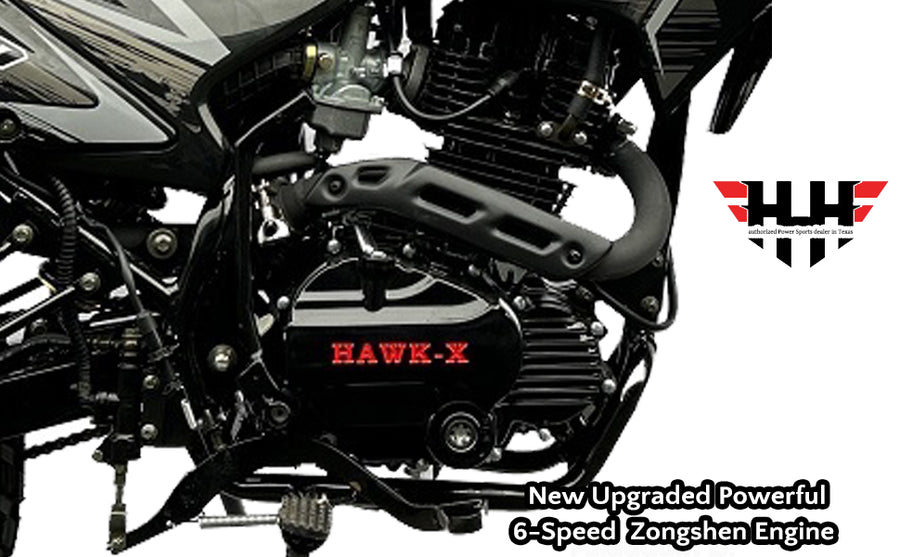 HHH  Hawk Enduro 250cc EFI Upgraded 6 Speed Transmission Street Motorcycle Bike