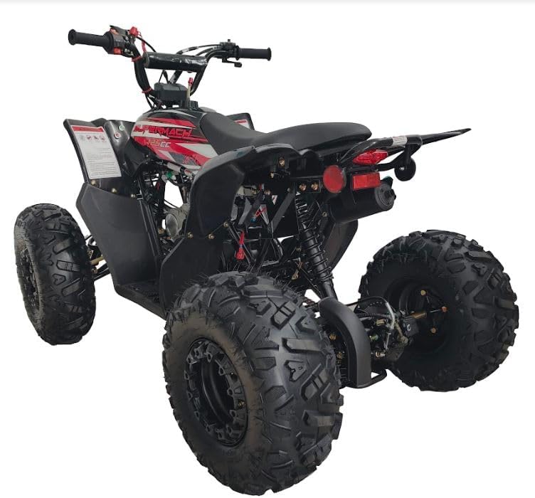 HHH 125cc ATV Fully Automatic Youth ATV Gas Four Wheeler with Reverse and Big Tires 19"/18" Tires