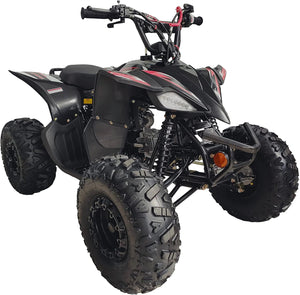 HHH 125cc ATV Fully Automatic Youth ATV Gas Four Wheeler with Reverse and Big Tires 19"/18" Tires