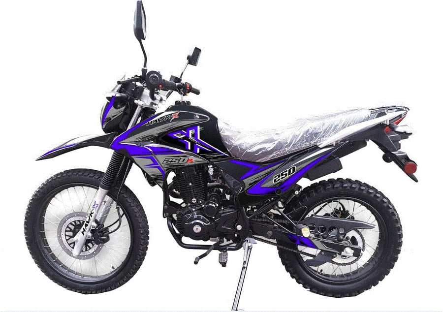 HHH  Hawk Enduro 250cc EFI Upgraded 6 Speed Transmission Street Motorcycle Bike