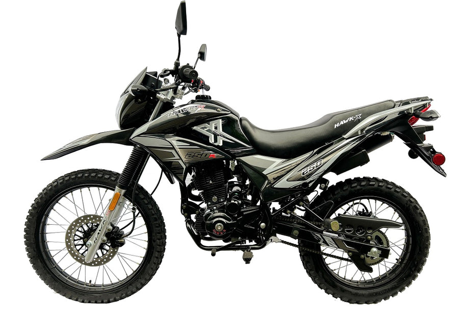HHH  Hawk Enduro 250cc EFI Upgraded 6 Speed Transmission Street Motorcycle Bike