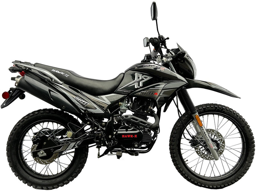 HHH  Hawk Enduro 250cc EFI Upgraded 6 Speed Transmission Street Motorcycle Bike