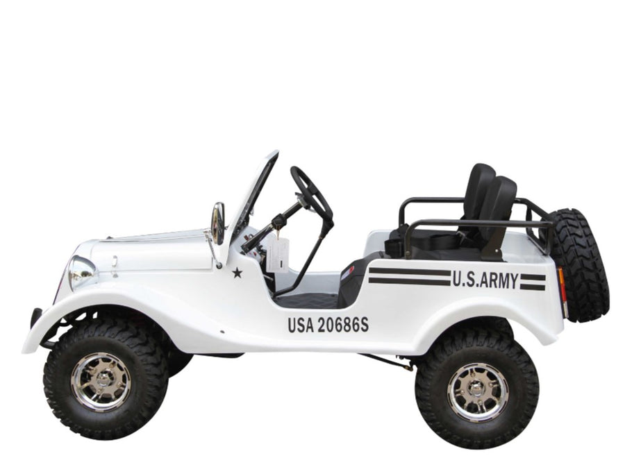 Vitacci classic Jeep GR5 125cc Go kart | 3-Speed w/Reverse | Chrome Rims
