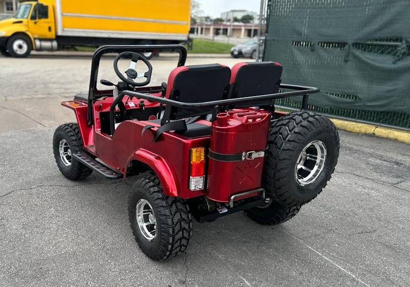 RPS Jeep Off-Road 125cc Mini Go-Kart With Chrome Rims