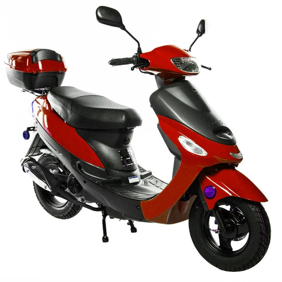 HHH Street Scooter Fully Automatic for youth and adults MP50-02 49cc Gas Scooter Moped With Matching trunk-Sporty