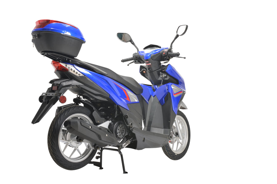 HHH SPIDER 200 EFI Scooter Fuel Injected Gas Scooter with Matching Trunk | California Approved