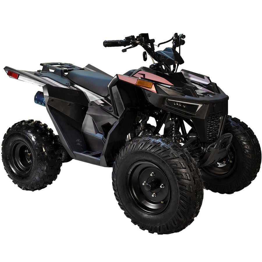 HHH 125cc Premium Sporty Edition ATV |125cc Gas Powered Youth Quad | Fully Automatic with Reverse | 4-Stroke Air-Cooled Engine | Electric Start with Big Tires 19"/18".