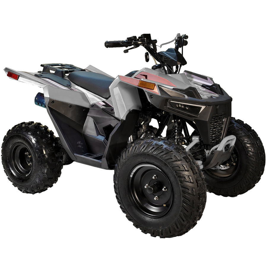 HHH 125cc Premium Sporty Edition ATV |125cc Gas Powered Youth Quad | Fully Automatic with Reverse | 4-Stroke Air-Cooled Engine | Electric Start with Big Tires 19"/18".
