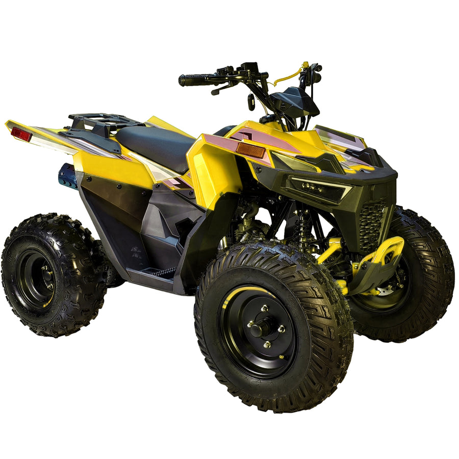 HHH 125cc Premium Sporty Edition ATV |125cc Gas Powered Youth Quad | Fully Automatic with Reverse | 4-Stroke Air-Cooled Engine | Electric Start with Big Tires 19"/18".