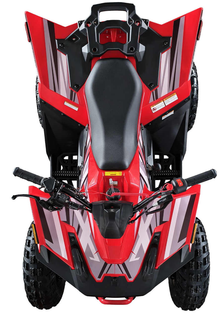 HHH 125cc Premium Sporty Edition ATV |125cc Gas Powered Youth Quad | Fully Automatic with Reverse | 4-Stroke Air-Cooled Engine | Electric Start with Big Tires 19"/18".