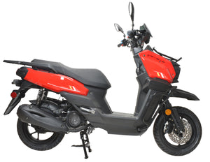 HHH Tank 150 Moped Gas Scooter 150cc Motorcycle Automatic Adult Bike with 12" Aluminum Wheels