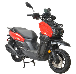 HHH Tank 150 Moped Gas Scooter 150cc Motorcycle Automatic Adult Bike with 12" Aluminum Wheels