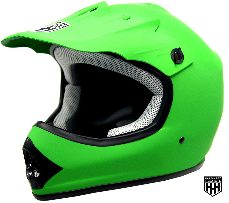 bike helmet neon green HHH DOT Youth Helmet – Matte Green