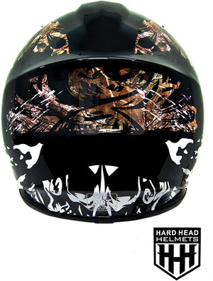 HHH DOT Youth & Kids Helmet for Dirtbike ATV w/VISOR-Black-Camo-USA