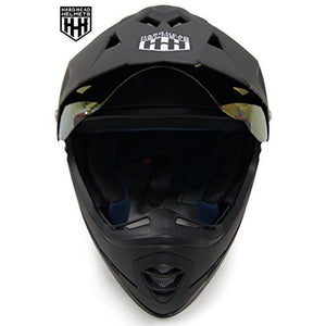 HHH DOT Youth & Kids Helmet for Dirtbike ATV w/VISOR-Matte Black-USA
