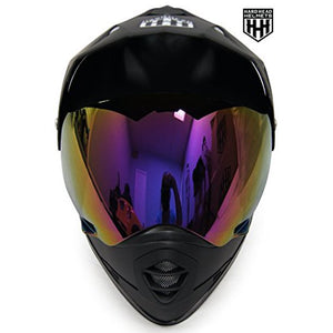 black motorcycle sport helmet cheap HHH DOT Youth Helmet – Matte Black