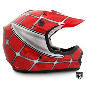 amazon dirt bike helmet HHH DOT Youth Helmet – Red Net