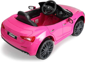 Maserati 12V Rechargeable Battery Toy Vehicle With Remote Control-Pink